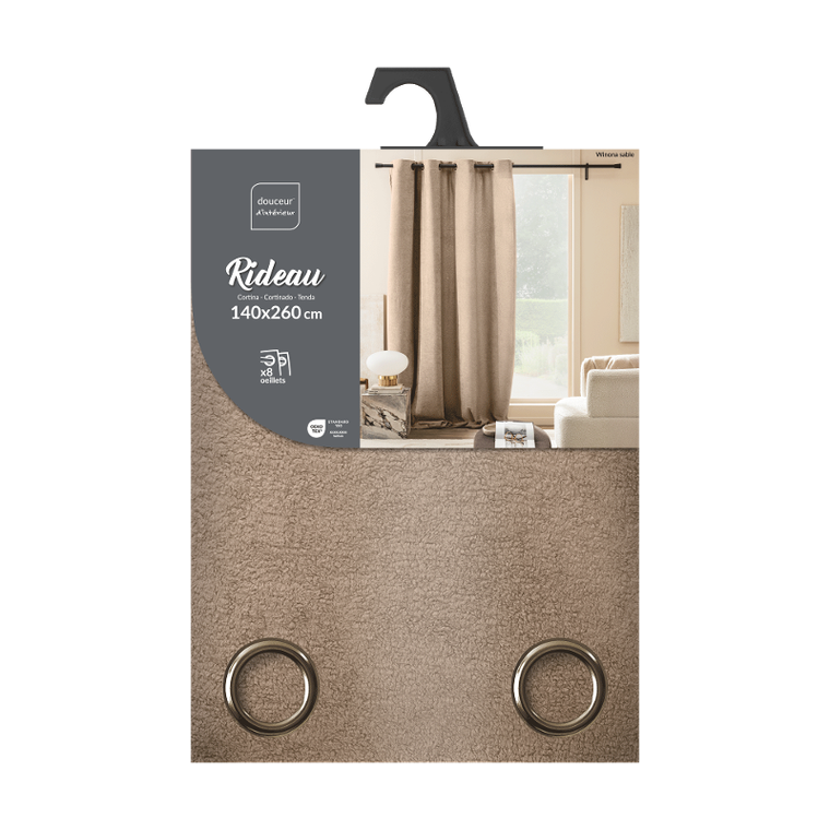 Douceur D'intérieur, Winona, zasłona z przelotkami, 140-260 cm