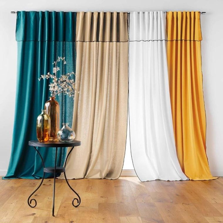 Douceur d'intérieur, zasłona na taśmie, Mistraline, bawełna z recyklingu, 140-240 cm