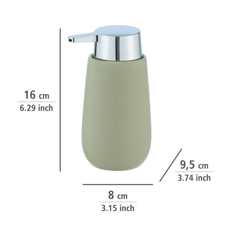 Dozownik na mydło, ceramiczny, Badi, jasnozielony