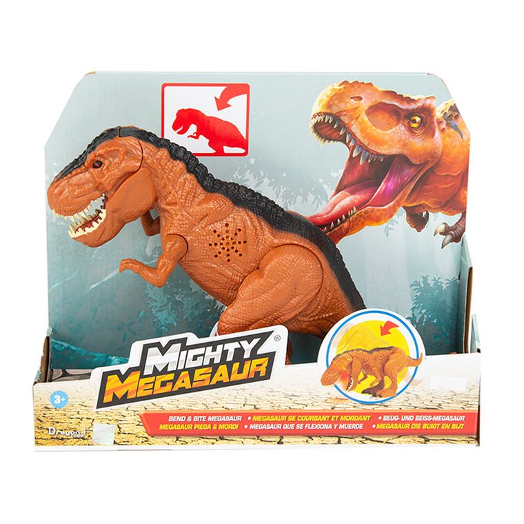 Dragon I, Mighty Megasaur, Dinozaur T-Rex, figurka interaktywna, brązowa