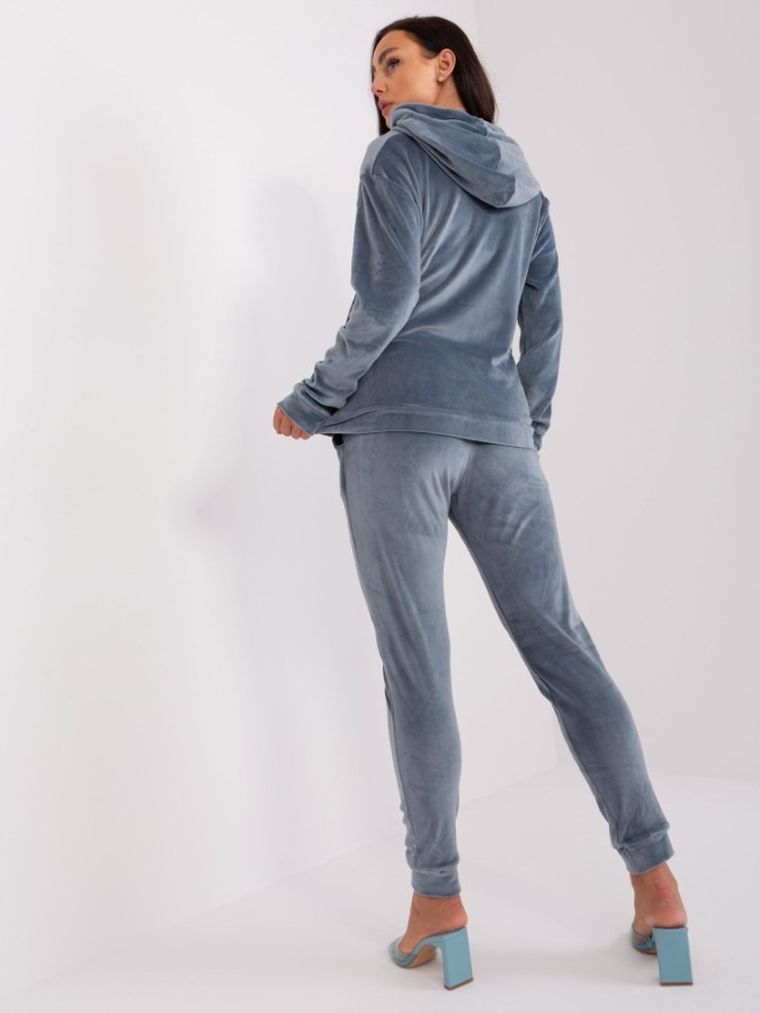 Dres damski, welurowy, niebieski, Relevance