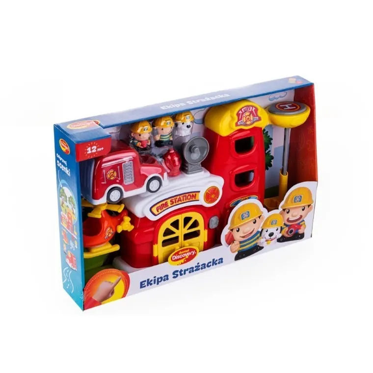 Dumel Discovery, Ekipa strażacka, interaktywny garaż strażacki, zestaw z pojazdem i figurkami