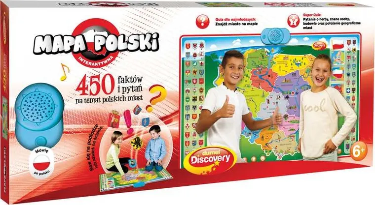 Dumel Discovery, Interaktywna mapa Polski, zabawka edukacyjna