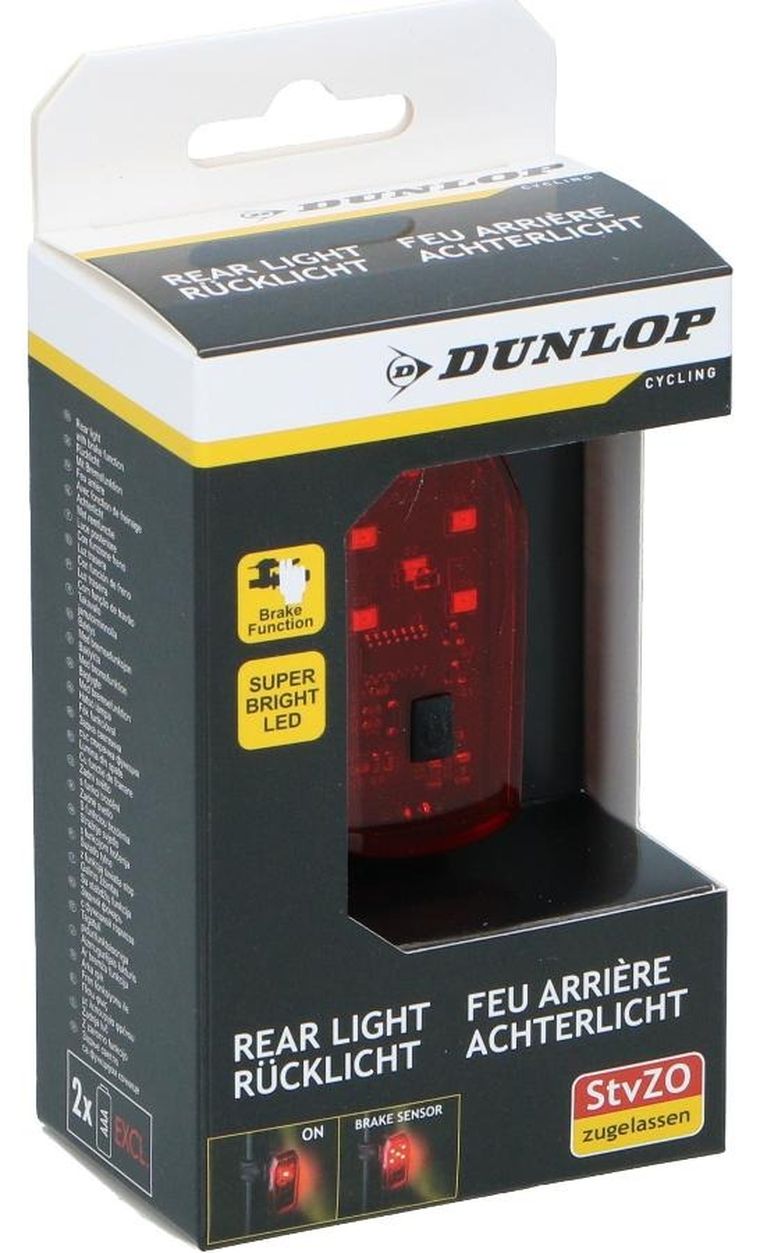Dunlop, lampka rowerowa tylna, 5 LED