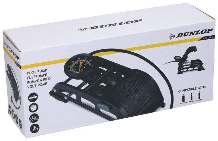 Dunlop, pompka nożna, 2 tłokowa z manometrem
