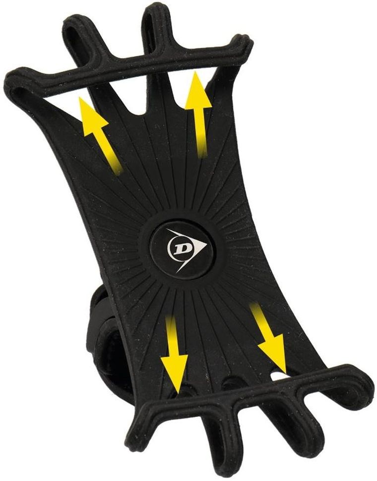 Dunlop, uchwyt na telefon, silikonowy, obracany, czarny