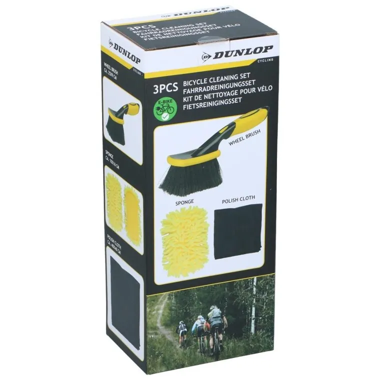 Dunlop, zestaw do czyszczenia roweru, 3 elementy
