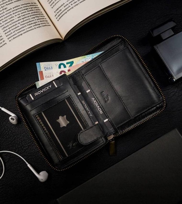 Duży, skórzany portfel w orientacji pionowej z systemem RFID, Always Wild