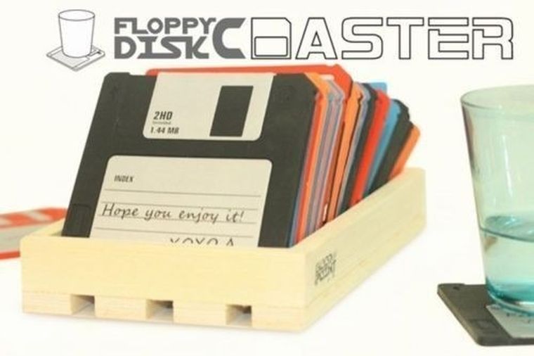 Dyskietka, podstawka pod kubek, 6 szt.