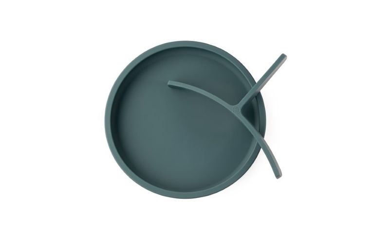 Ecorascals, silikonowy talerzyk, 2w1, teal