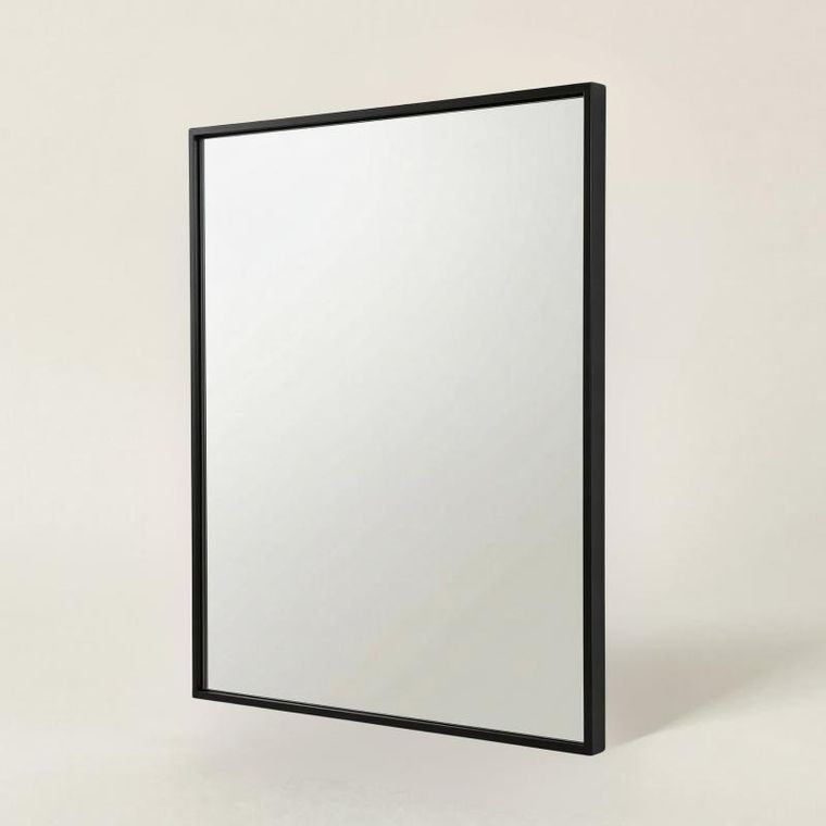 Edaxo, Axion, prostokatne lustro wiszące, czarne, 60-40 cm