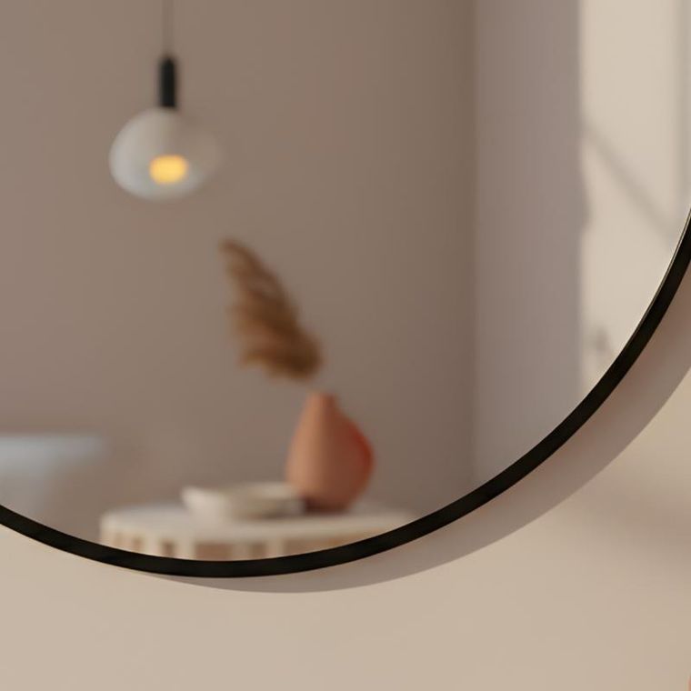 Edaxo, Loop, lustro ścienne, okrągłe, 60 cm