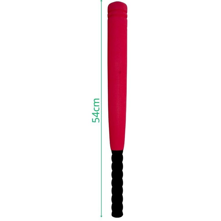 Eddy Toys, kij do baseballa z piłką soft, czerwony, 54cm