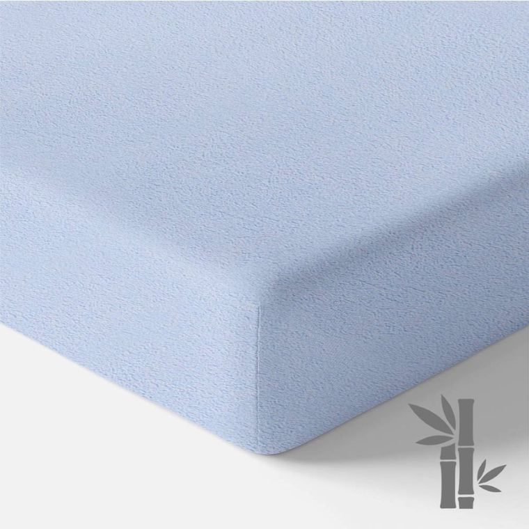 Eevi, prześcieradło bambusowe, niebieski, 120-60 cm