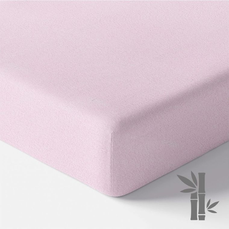 Eevi, prześcieradło bambusowe, różowe, 120-60 cm