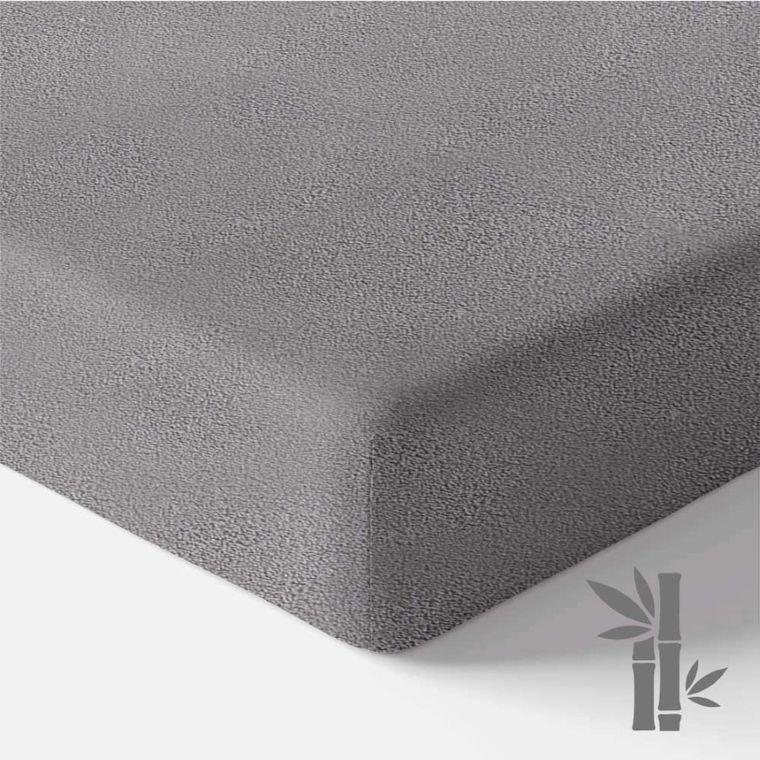 Eevi, prześcieradło bambusowe, szare, 120-60 cm