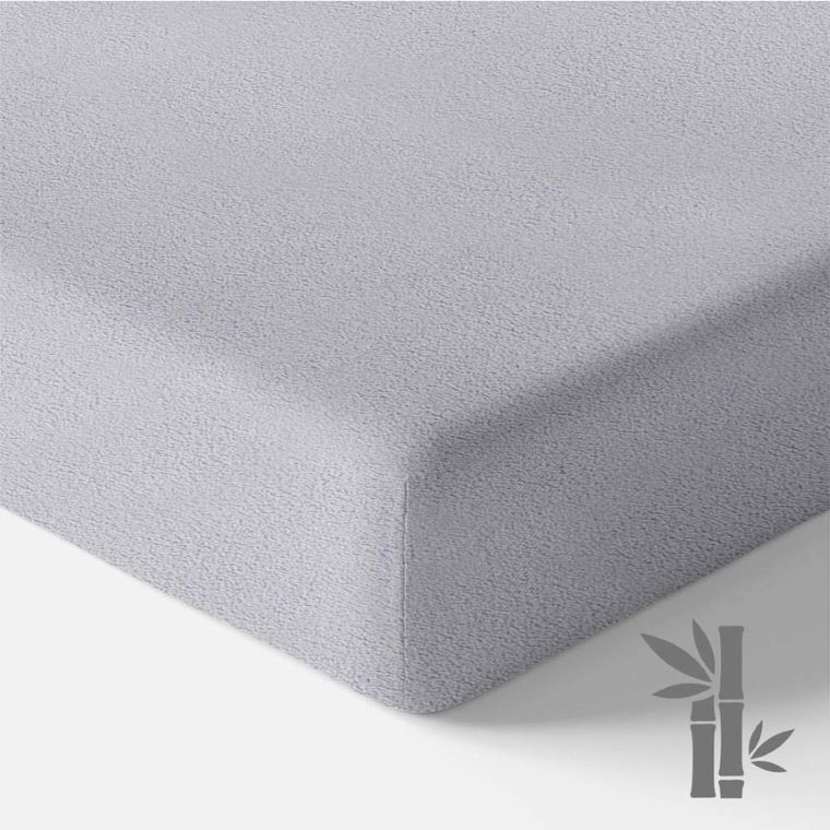 Eevi, prześcieradło bambusowe, szare, 120-60 cm