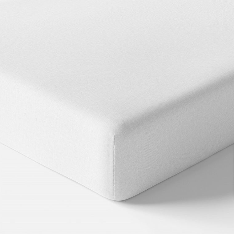 Eevi, prześcieradło bawełniane, białe, 140-70 cm
