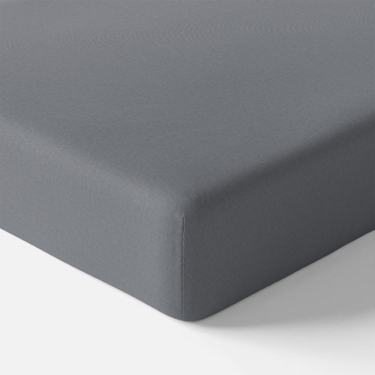 Eevi, prześcieradło bawełniane, ciemnoszare, 140-70 cm
