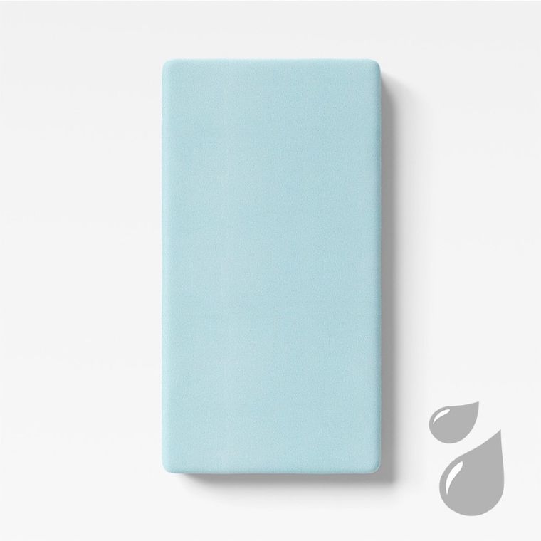 Eevi, prześcieradło frotte, pure, turkusowe, 140-70 cm