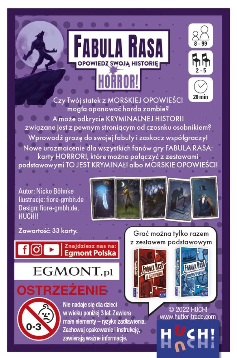 Egmont, Fabula Rasa, Opowiedz swoją historię, Horror, gra towarzyska