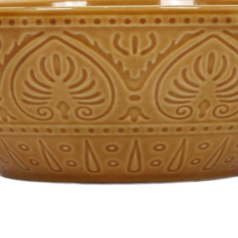 eh Excellent Houseware, ceramiczna miska ze żłobionym wzorem, 1900 ml