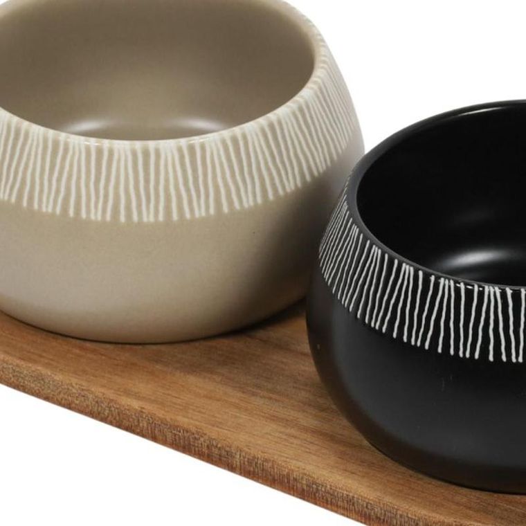 EH Excellent Houseware, Rori, miseczki na przekąski z tacą, 2 szt.