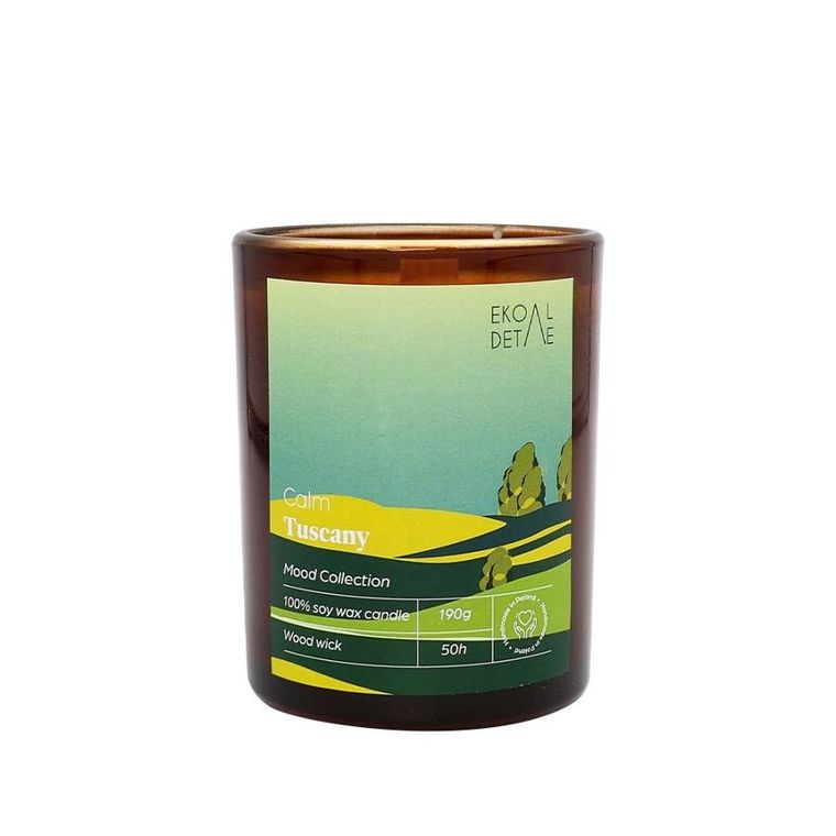EkoDetale, Mood Stories, świeca sojowa w szkle, Calm Tuscany, 190g