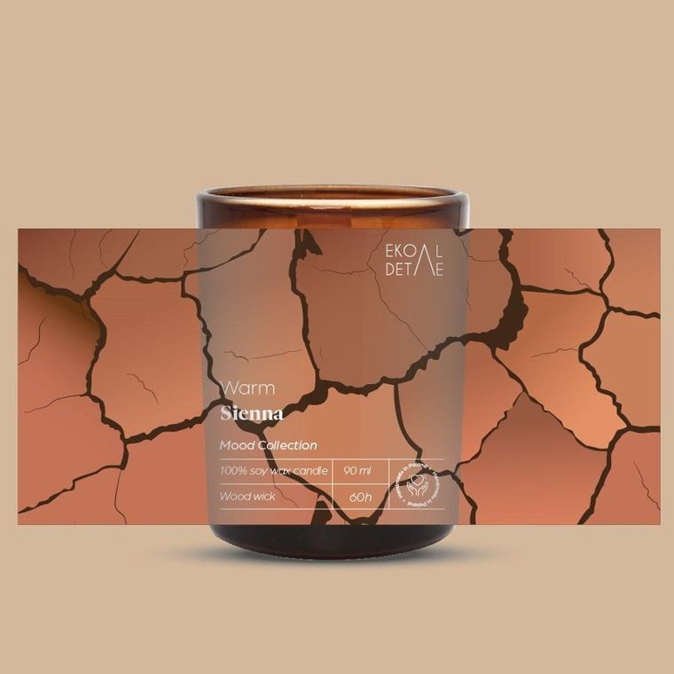 EkoDetale, Mood Stories, świeca sojowa w szkle, Warm Sienna, 190g