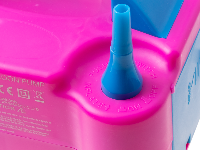 Elektryczna pompka do balonów, dwie dysze
