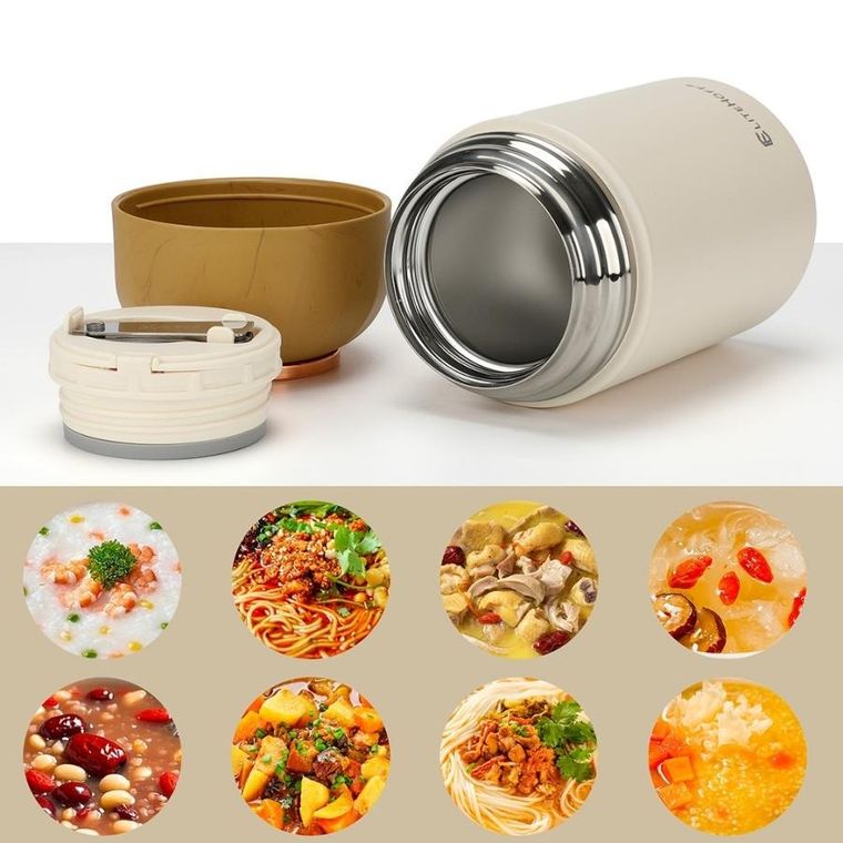 Elitehoff, termos obiadowy z miską i składaną łyżką, 1050 ml, e-8248