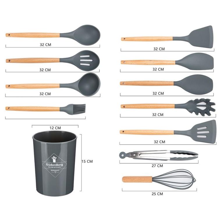 Elitehoff, zestaw przyborów kuchennych w stojaku, 12 elementów