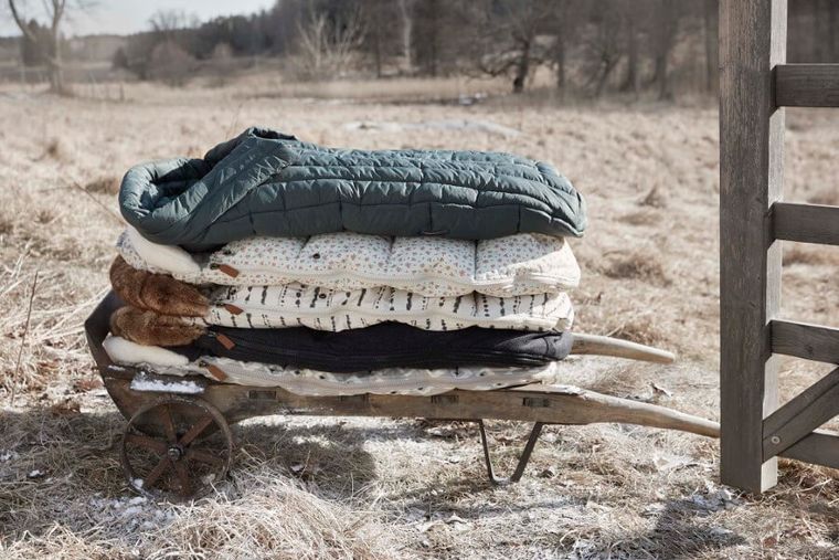 Elodie Details, puchowy śpiworek do wózka, Blushing Pink