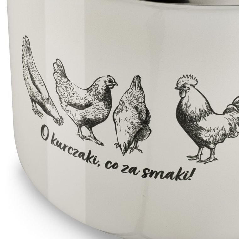 Emaliowany garnek, o kurczaki, 30 cm