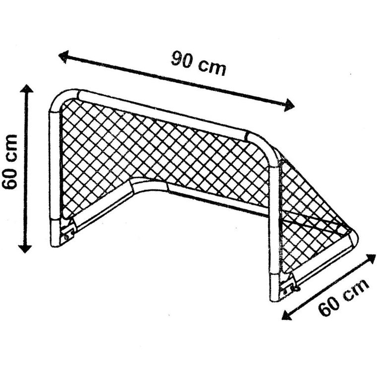 Enero, bramka do piłki nożnej z siatką, składana, 60-60-90 cm