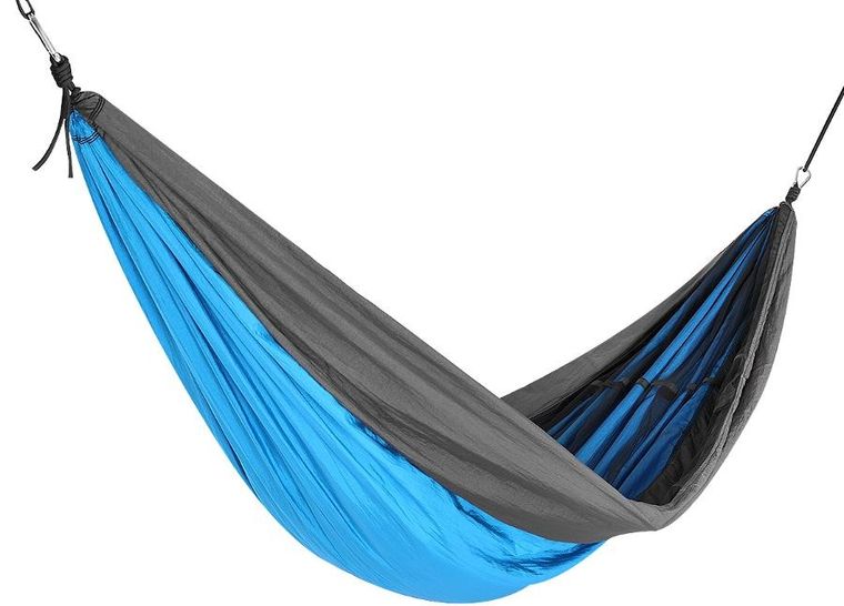 Enero Camp, hamak turystyczny, z moskitierą, 2 osobowy, niebieski, 270-140 cm