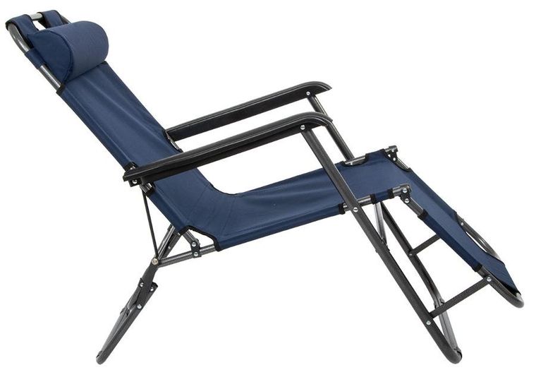 Enero Camp, Level, fotel wielopozycyjny z zagłówkiem, granatowy