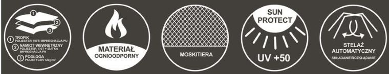 Enero Camp, namiot 3 osobowy, automatyczny 2w1, holiday, 210-180-140 cm