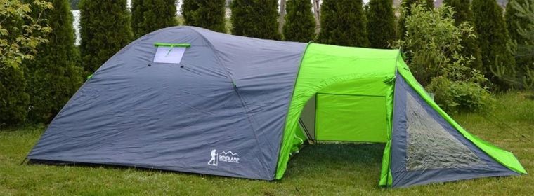 Enero Camp, namiot 4 osobowy cool czarno-zielony Camp