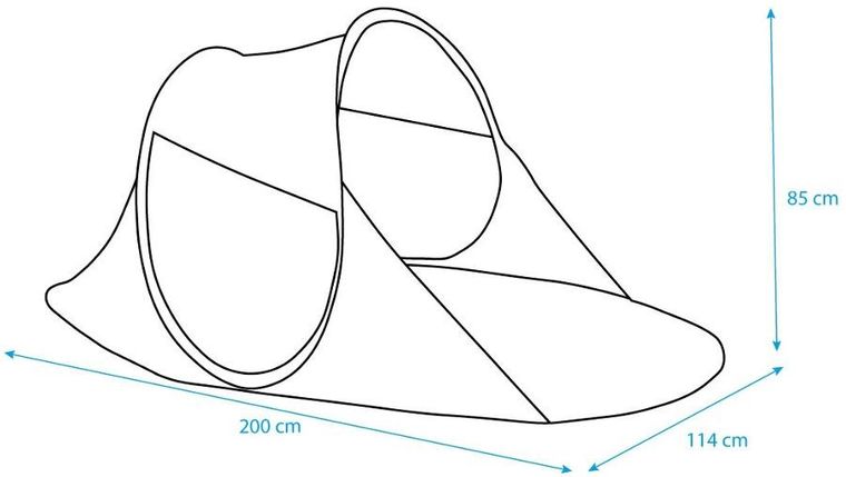 Enero, Camp, namiot plażowy, samorozkładający, granatowo-niebieski, 190-120-86 cm