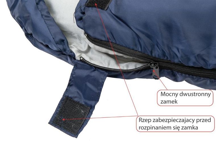 Enero Camp, Nepal, śpiwór, granatowy, 210-80-50 cm