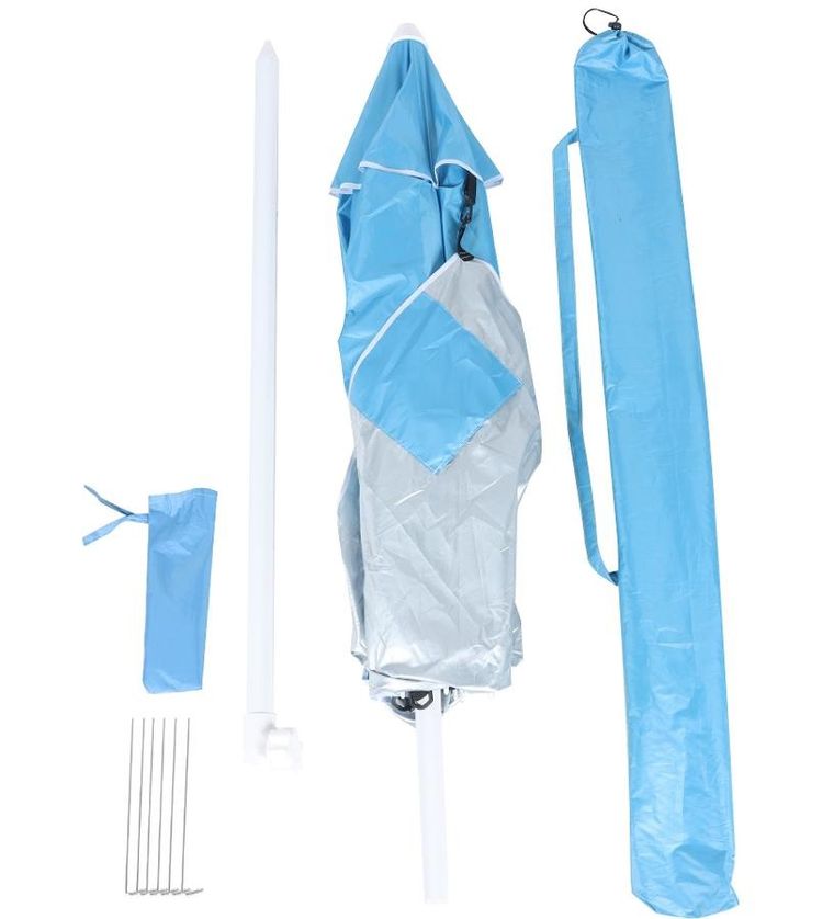 Enero Camp, parasol, parawan plażowy 2w1, 190 cm