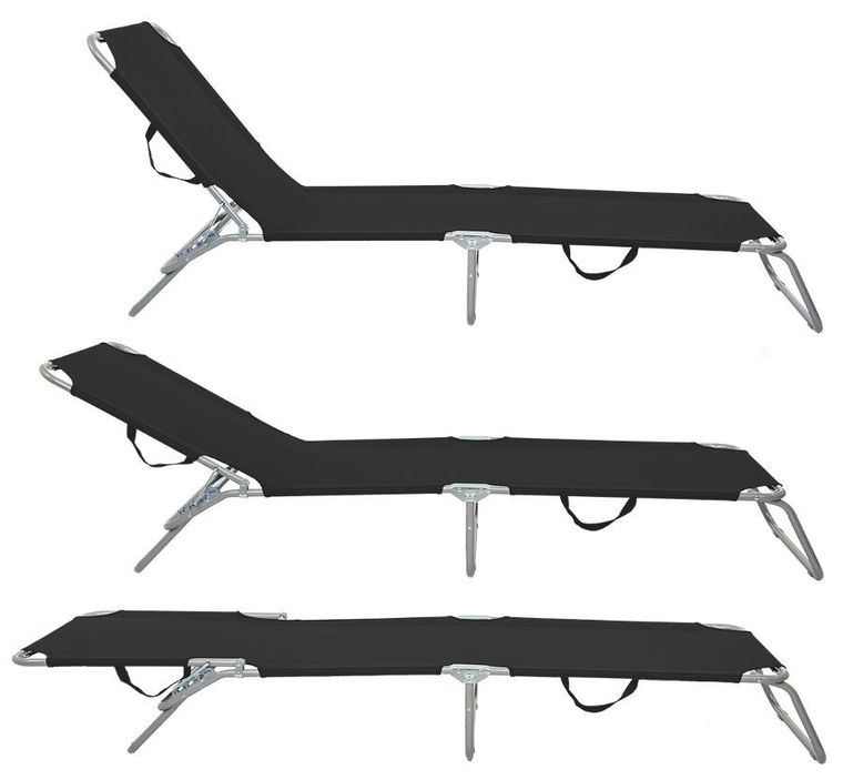 Enero Camp, składane łóżko turystyczne kempingowe, czarne