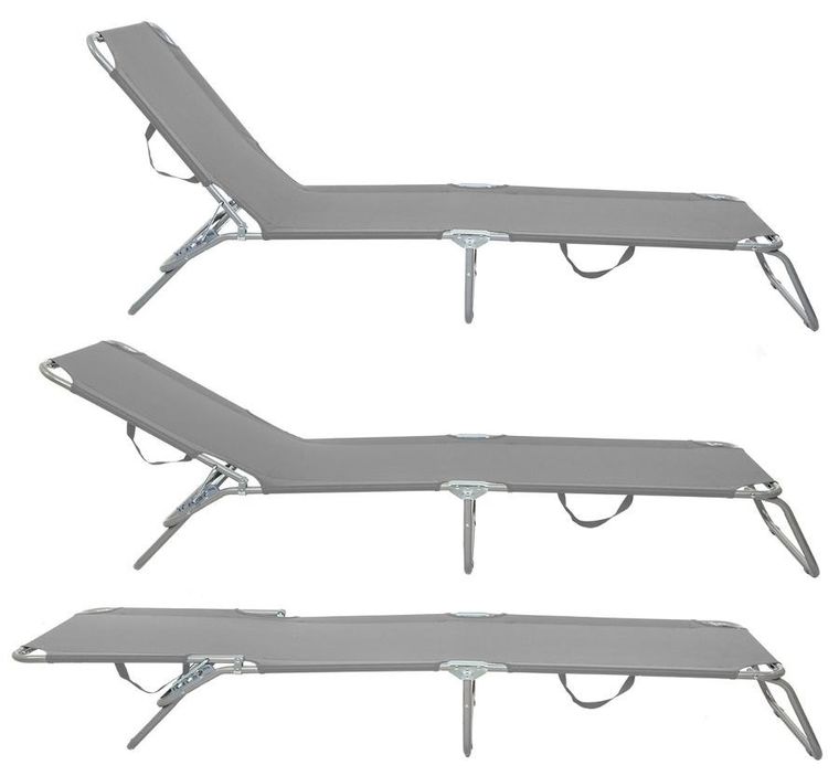 Enero Camp, składane łóżko turystyczne, szare