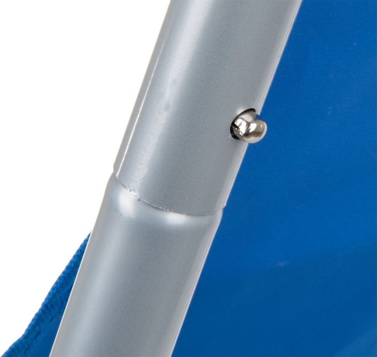 Enero Camp, składany leżak ogrodowo-plażowy z torbą, niebieski