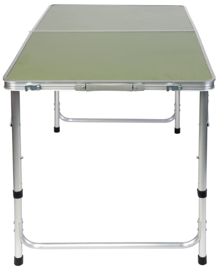 Enero Camp, składany stolik turystyczny, military green, 120-60-70/62/55 cm