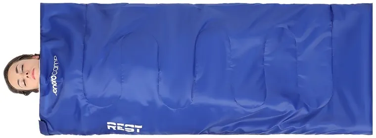Enero Camp, śpiwór Rest, niebieski, 170-70 cm