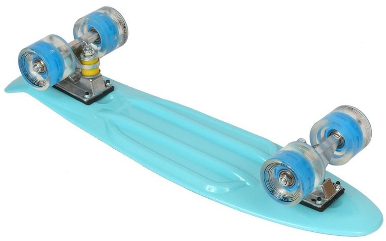 Enero, deskorolka LED, niebieska, 22"