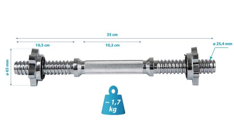 Enero Fit, gryf krótki, 35 cm + zaciski, ⌀25,4 mm