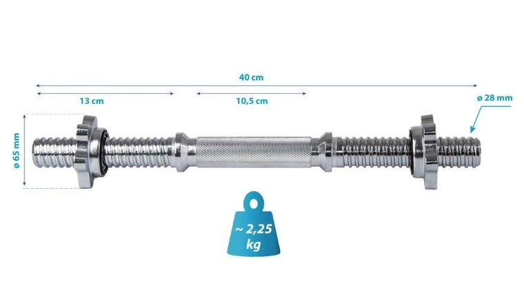 Enero Fit, gryf krótki, 40 cm + zaciski, ⌀28 mm
